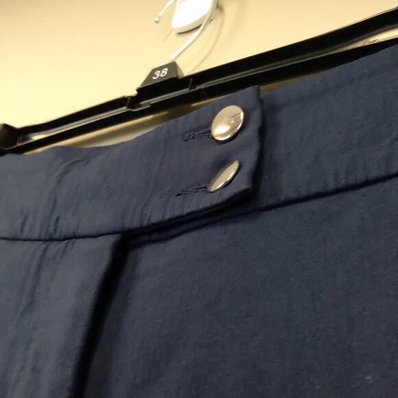 STYLE & Co Navy Flat Front Button Zip Fly Pants - Picture 5 of 8